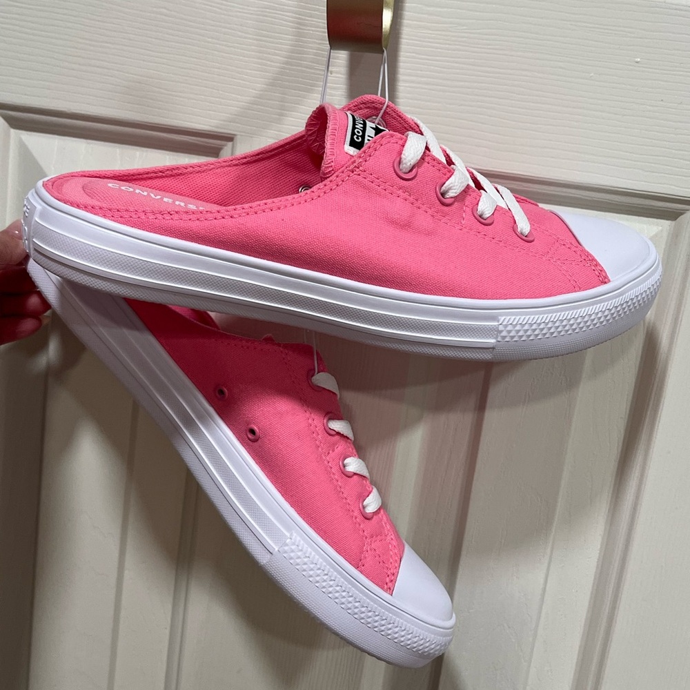 9.5 Men/11.5 Women Converse Pink Chuck Taylor All Star Easy Slip On Size NWT - Picture 2 of 3